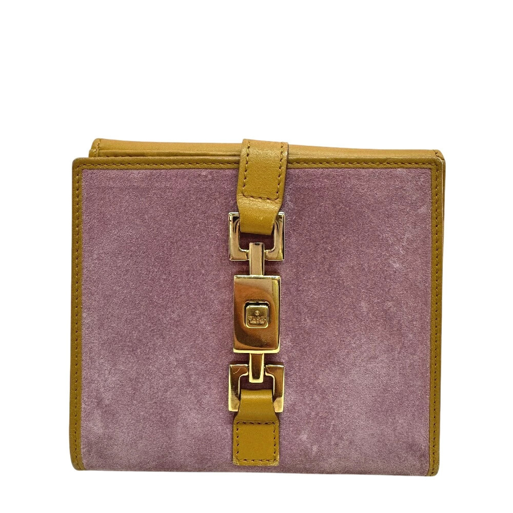 GUCCI Jackie Bi fold Wallet Double Snap Closure Purple coin wallet Purse - Picture 2 of 4